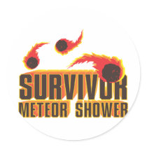 Meteor Shower survivor Round Sticker