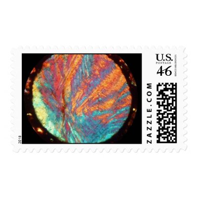Meteorite SAU 001 thin section Postage Stamp by wwwsikhote
