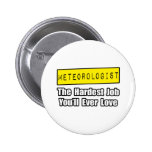 Meteorologist...Hardest Job You'll Ever Love Button