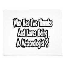 Meteorologist Joke...Two Thumbs Personalized Invite