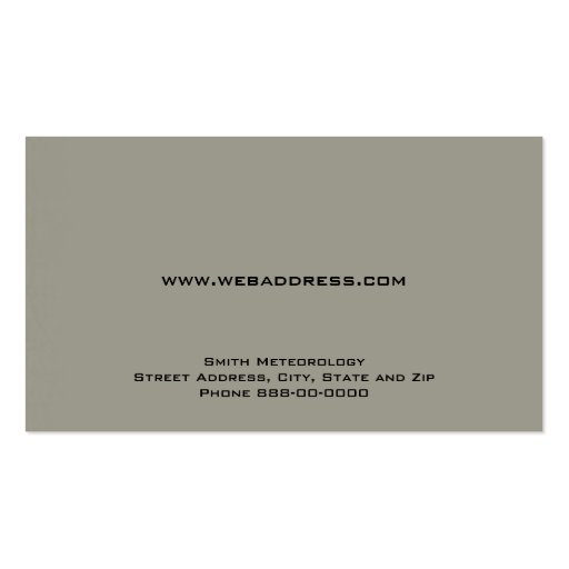 Meterologist Business Card (back side)