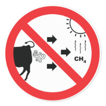 Methane Gas is Bad Sticker by Caddywompus Methane Gas is Bad Sticker