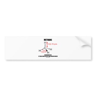 Methane Greenhouse Gas 20 Times More Potent bumpersticker