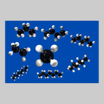 Methane series of hydrocarbons poster posters