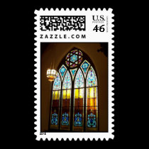 Methodist Church Stain Glass Stamp stamps