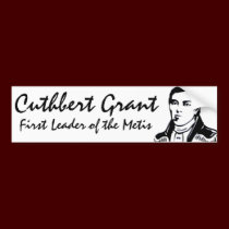 Metis Nation Bumper Sticker Cuthbert Grant Sticker bumper stickers