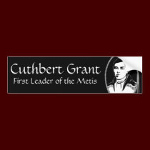 Metis Nation Bumper Sticker Cuthbert Grant Sticker bumper stickers