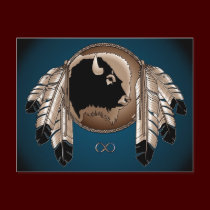 Metis Nation Postcards Buffalo Native Art Cards postcards