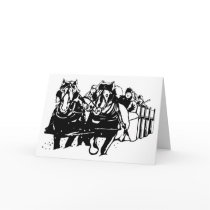 Metis Sleighride Christmas Card with Greeting