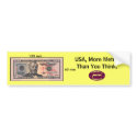Metric Money bumper stickers