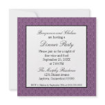 Metro Retro Dinner Party Invite, Purple