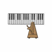 Metronome and Keys embroidered shirts