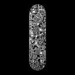 Metropolis I - White on Black skateboards