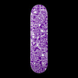 Metropolis I - White on Purple skateboards