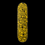 Metropolis II - Black on Amber skateboards
