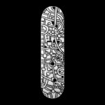 Metropolis II - Black on White skateboards