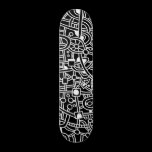 Metropolis II - White on Black skateboards