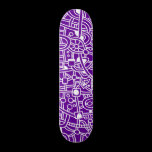 Metropolis II - White on Purple skateboards