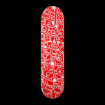 Metropolis II - White on Red skateboards