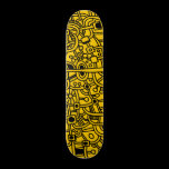 Metropolis III - Black on Amber skateboards