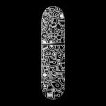 Metropolis III - White on Black skateboards