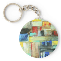 Metropolis  Key Chain From Original Painting