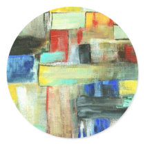 Metropolis  Large Stickers From Original Painting