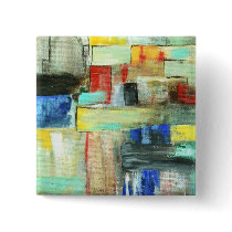 Metropolis  Square Pin From Original Painting