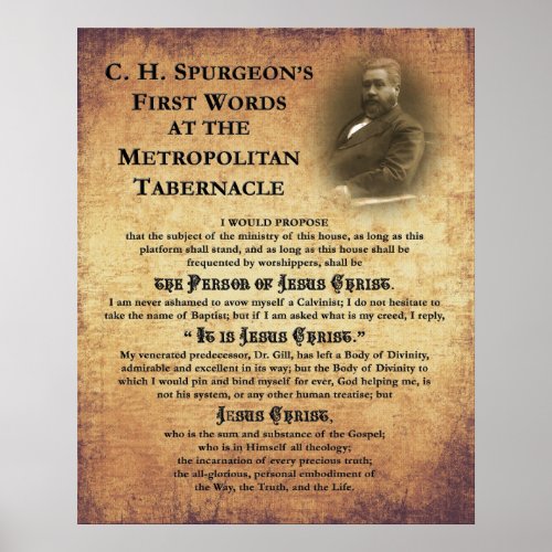 Metropolitan Tabernacle First Words Print print