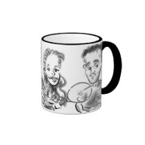 Metrotennis Caricatures 13d Coffee Mugs