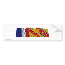 Meurthe-et-Moselle, Lorraine & France flags Bumper Stickers