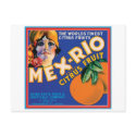 Mex Rio Vintage Crate Label postcards by vintagegiftmall Mex Rio Vintage Crate Label postcards