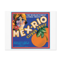 Mex Rio Vintage Crate Label postcards