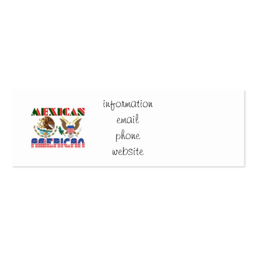 Mexican American Eagles Business Card Templates (back side)