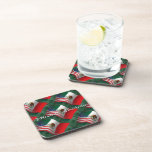 Mexican-American Waving Flag Beverage Coaster