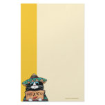 Mexican Cat in a Poncho &amp; Sombrero Kids Stationery