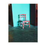 Mexican Chair Teal Wall Art Print Postcards