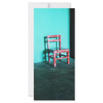 Mexican Chair Teal Wall Art Print rack cards