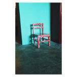 Mexican Chair Teal Wall Art Print Stationery Design