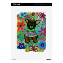 Mexican Chihuahua Pet Lover Black iPad 2 Skin