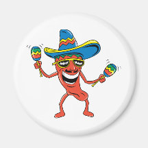 Mexican Chili Pepper Fridge Magnet