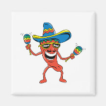 Mexican Chili Pepper Refrigerator Magnets