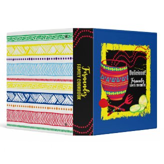 Mexican cooking decorated bowl recipe binder