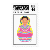 Mexican Dancer Matryoshka Stamps