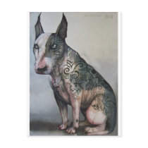 Mexican day of the dead bull terrier postcards by homelyvillain Mexican day of the dead bull terrier postcards