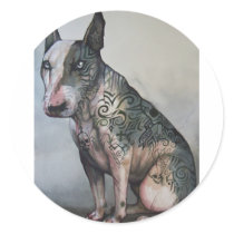 Mexican day of the dead bull terrier stickers by homelyvillain Mexican day of the dead bull terrier stickers