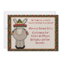 Mexican Donkey Themed Invitation