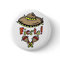 Mexican Fiesta button by holiday_tshirts Mexican Fiesta button