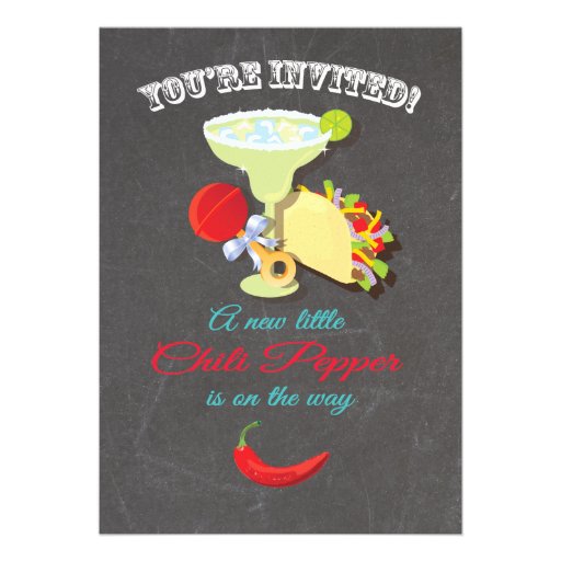 Mexican Fiesta Hot Mama Baby Shower Invitation
