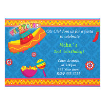 Mexican Fiesta Invitation Birthday Baby Shower